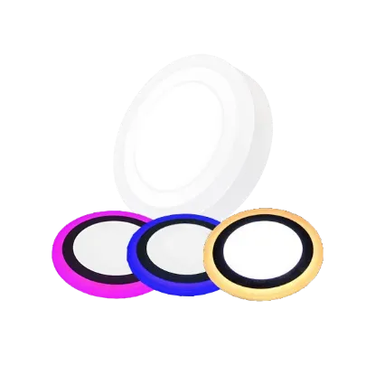 تصویر  پنل 3+6 وات روکار گرد- خارج مهتابي- داخل آفتابي